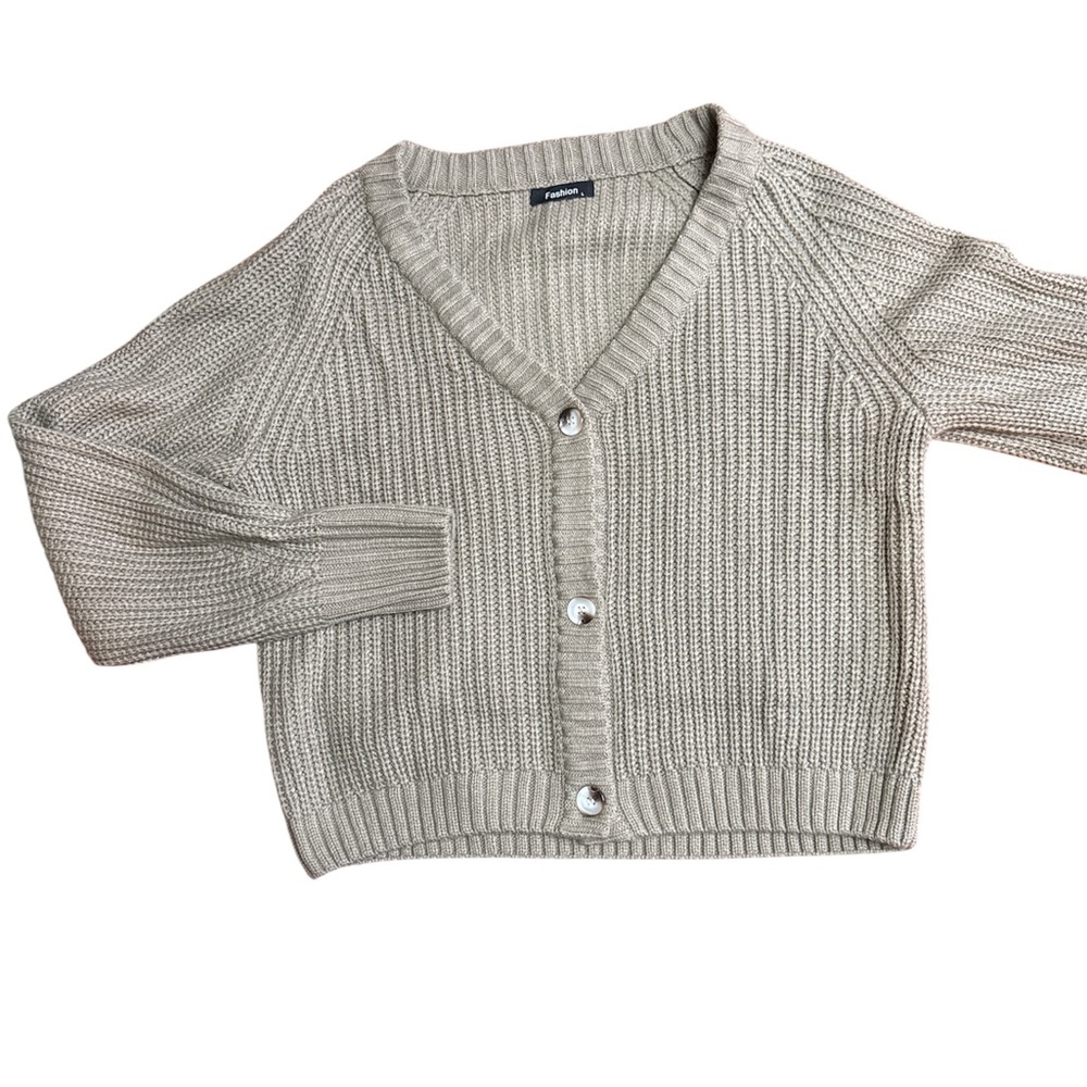 Women's Beige Sweater Cardigan